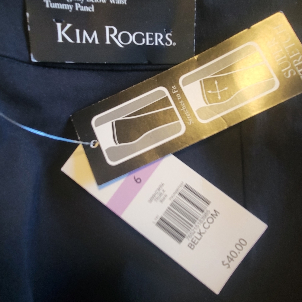 Kim Rogers Midnight Blue Stretch Trousers - Picture 3 of 3